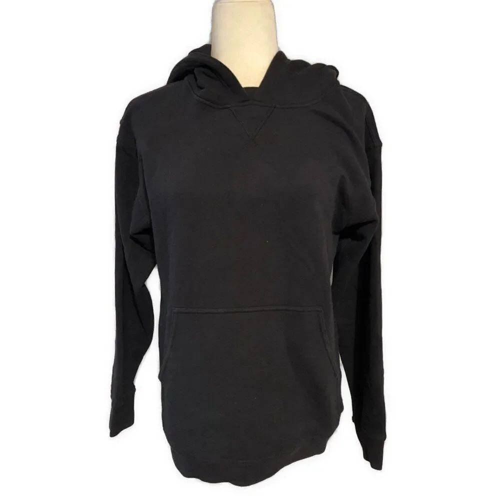 Lululemon Women’s Solid Black Long Sleeve Hoodie Sweatshirt Jacket 10 Medium